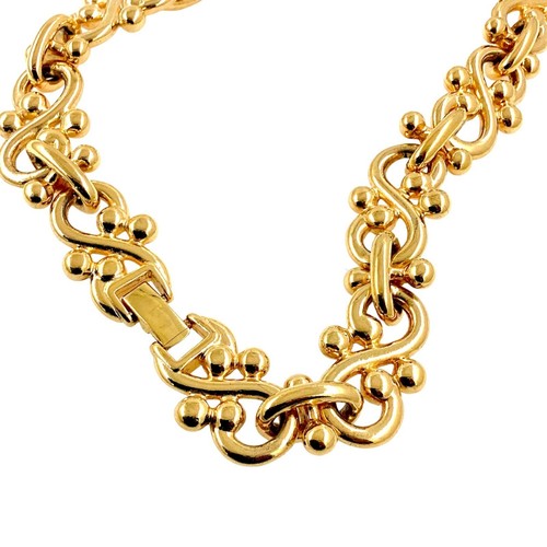 Vintage Erwin Pearl Runway Chain Necklace 16 in Gold Plated Choker Collar 70s - Picture 7 of 15