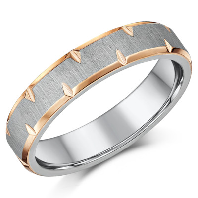 Titan Ehering mit Rosenkante 4 mm 5 mm 6 mm 7 mm Band