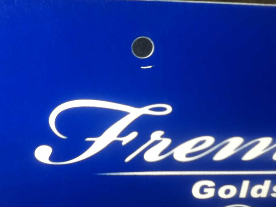 Dealership License Plate Freeman Motors VW Goldsboro NC Vintage Thin