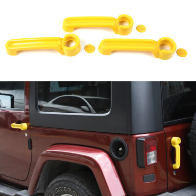 SHINEKA 10-Piece Matte Black Exterior Door Handle & Tailgate Cover Trim For Jeep Wrangler JK 2007-2017