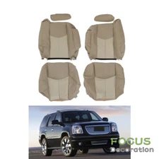 For GMC Yukon Sierra Denali 2003-06 Seat Cover 6Pcs Driver+Passenger Bottom+Top