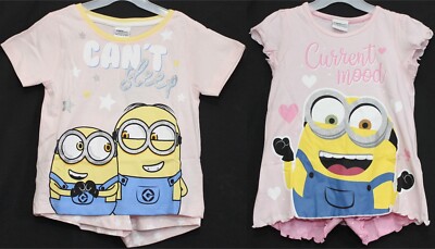 MINIONS Mädchen kurzer Schlafanzug/ DESPICABLE ME Shorty Schlafanzug in Größen 2-10 Jahre