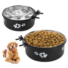 Dog Crate Water Bowls 2 Pack Stainless Steel Dog Bowls Anti-Spill Hanging Dog...