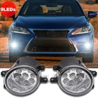 LED Front Fog Light Bumper Driving Lamps Right+Left For Lexus CT200h 2011-2017