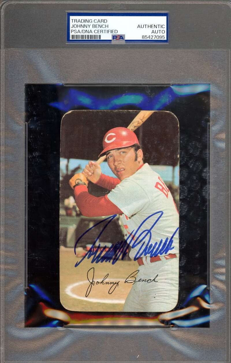 Johnny Bench PSA DNA Signed 1971 Topps Super Autograph