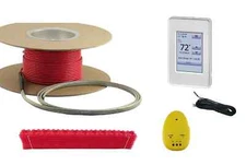 Radiant Floor Heat System Electric Cable Tile Heated & Thermostat 120V  55 SQ FT