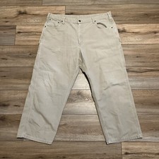 Men's Carhartt Loose Fit Carpenter Pants SZ 42x30 Beige B159 GKH Cotton Casual