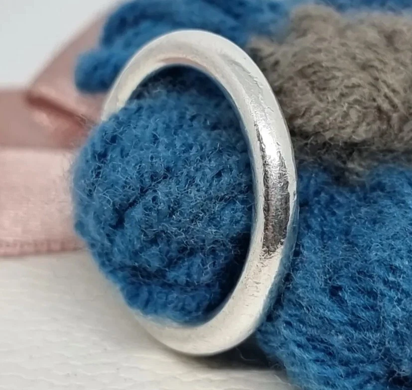 Pandora plain silver band ring shop
