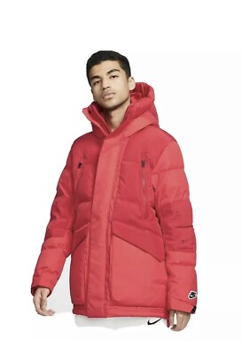 NWT Nike Men s Sportswear Repel DownFill RED Parka Coat. CU4392-657. Sz Small