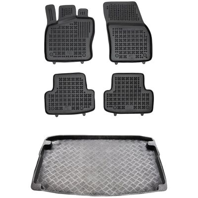 RX02141535-1 Satz Fußmatten und PE Kofferraumwanne für Skoda KAROQ ab 2017 Versi