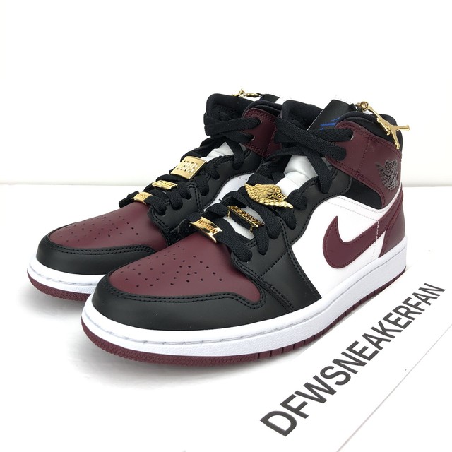Nike Air Jordan 1 Mid SE Black/Dark Beetroot Gold Pendants CZ4385016