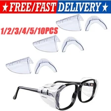 1~10Pairs Side Shields For Eye Glasses Slip On Safety Glasses Shield Universal