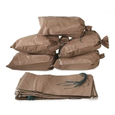 USGI Military Sandbags - Woven Polypropylene  - Army & Marine Brown Sand Bags