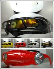 SPACE ROBOT PARTY RAVE COSTUME CYCLOPS FUTURISTIC SHIELD SUN GLASSES Gold Lens