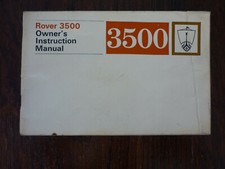 Rover 3500 P6 1967 English language handbook 