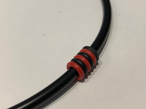Rubber Necklace - Black And Red - Picture 4 of 4