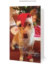 Chihuahua Dog Animal Rescue: Scrappy Dizzle Designz- 1 Christmas Holiday Card