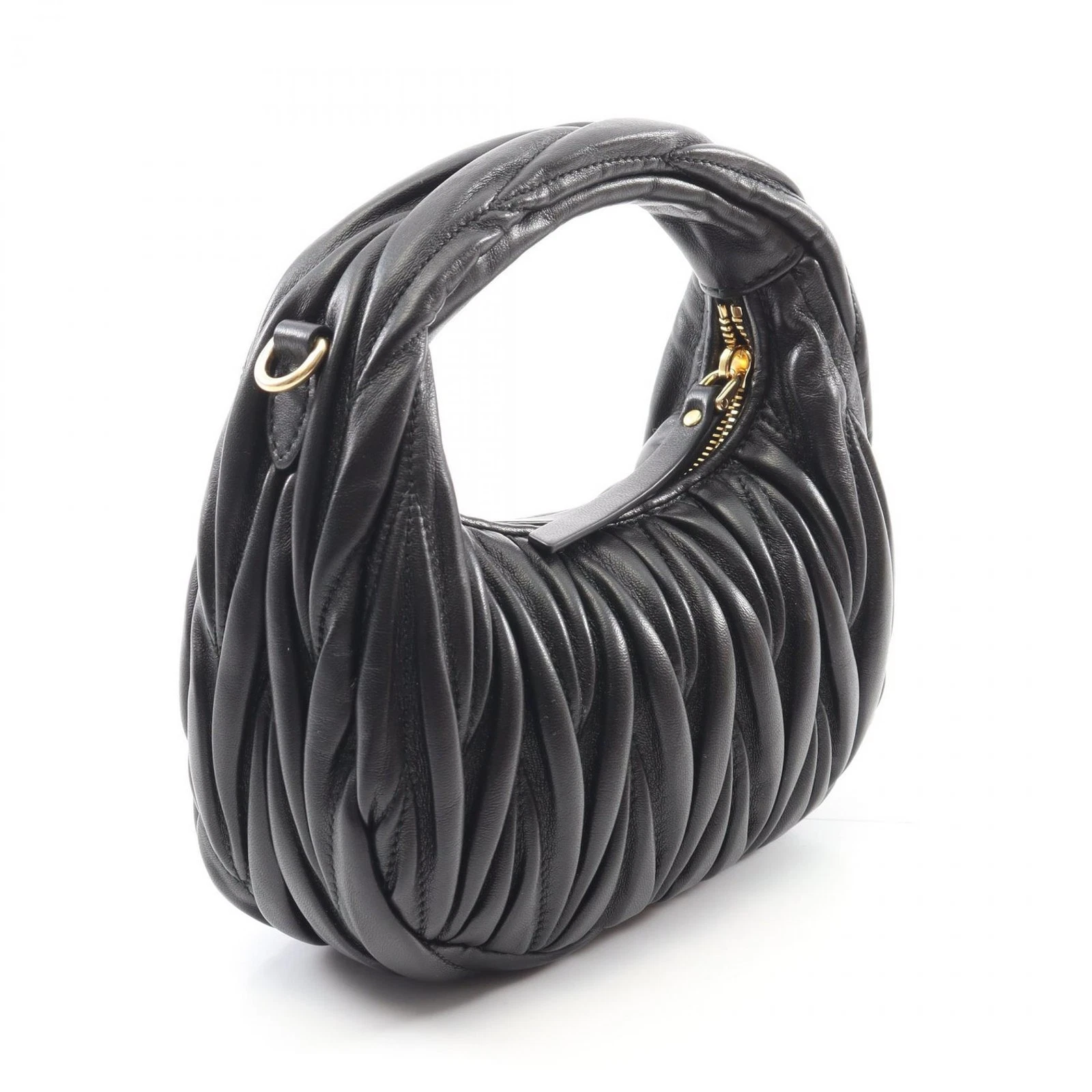 Borsa a tracolla Miu Miu Wonder Matelasse 5BP078OOOAN88F0002 pelle nera NUOVA