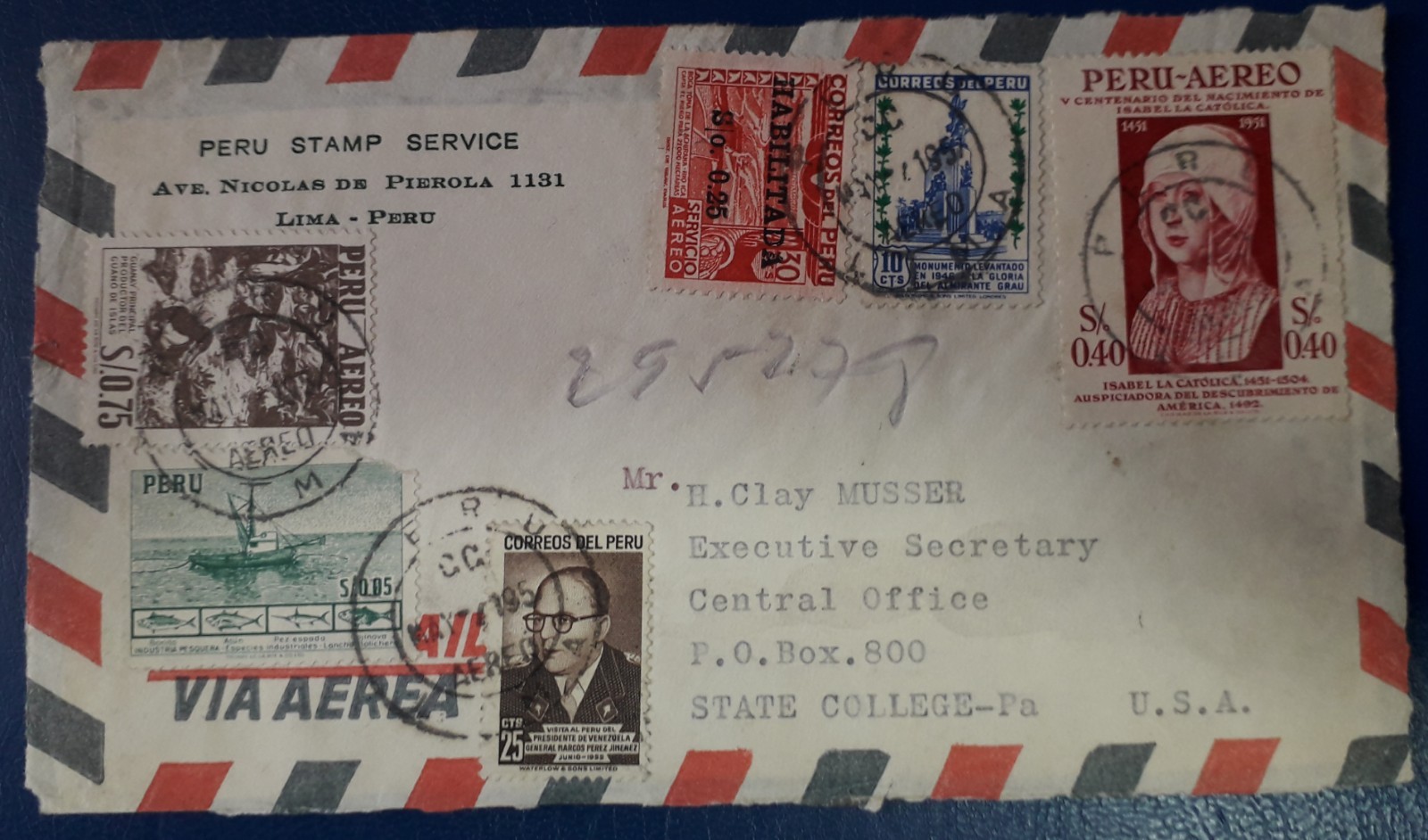 Perú 1957 Circulated Letter Air Post.