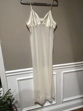 Sophia by Delicates Ivory Full Slip L Polyester Floral Adjustable Straps Bow