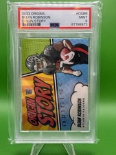 2023 Panini Origins Bijan Robinson #OS-BR Origin Story RC SSP Falcons PSA 9