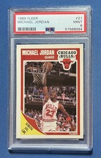1989 Fleer Michael Jordan PSA 9 Bulls #21