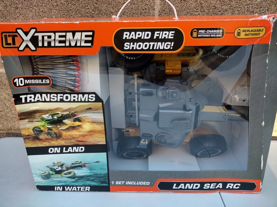 Little Tikes LTXtreme Land Sea RC 10 Missiles Rapid Fire Shooting Transformer - Image 2 of 4