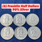 (6) FRANKLIN HALF DOLLARS | 90% SILVER | LOT Z-272