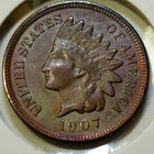 1907 Indian Head Cent - XF/AU✨️ - Near 4 Diamonds - Light Scratches/Obv