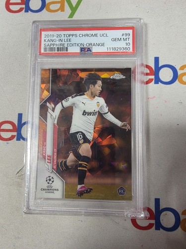 2019-20 Topps Chrome UCL Sapphire KANG-IN LEE Rookie Orange /50 PSA 9