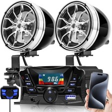 Motorcycle Speakers Bluetooth, Waterproof Speakers and Amplifier Audio Sound