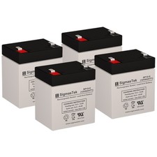 Set of 4 Sealed Lead Acid Batteries 12V 5Ah F1 by SigmasTek
