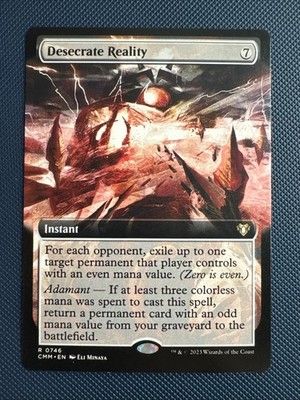 MTG Desecrate Reality (Extended Art) - Commander Masters (CMM) NM