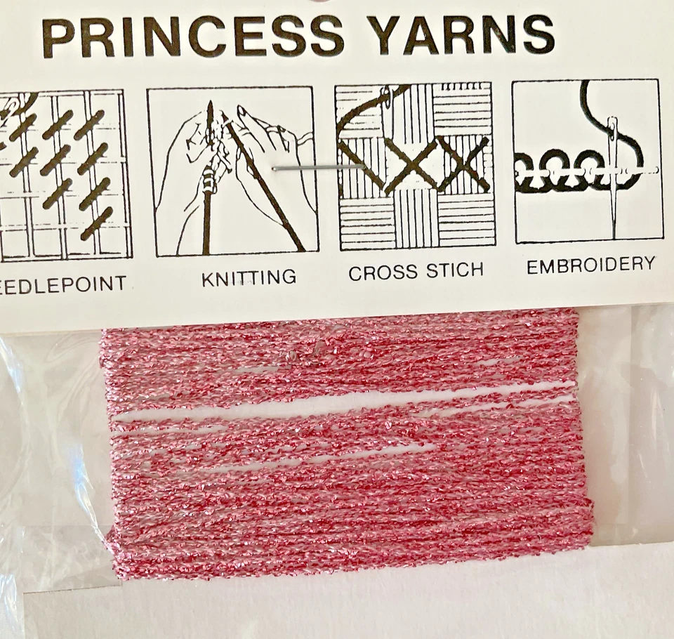 Needlepoint Threads Mark Princess Lot of 6 Cards Metallics Pink Variegated New - Image 2 of 3