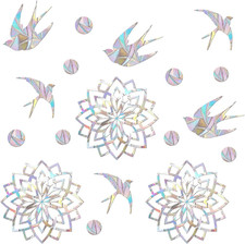 Birds Static Window Clings 27 Pieces Anti Collision Decals Mandala Swallow