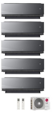Klimaanlagen Multi Split LG MIRROR AI Air 5 Räume 4x2,5+1x3,5kW Aggregat 11,2 kW