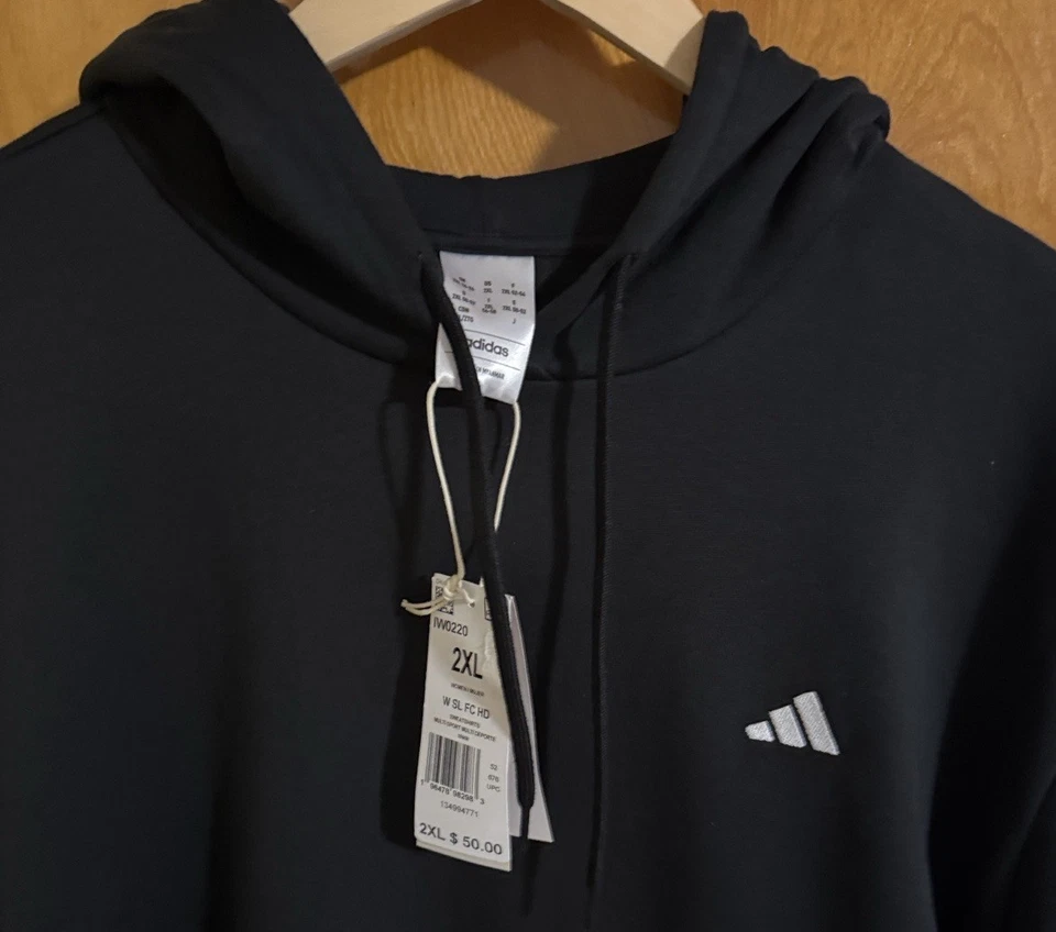 Adidas Hoodie Womens 2XL Black - Image 2 of 3