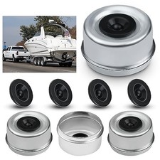 4PCS 2.44" Trailer Axle Wheel Hub Dust Cap Trailer Bearing Dust Cap with 8