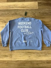 NWT Wild Fable Women's Football Graphic Oversized Sweatshirt Blue Size XS