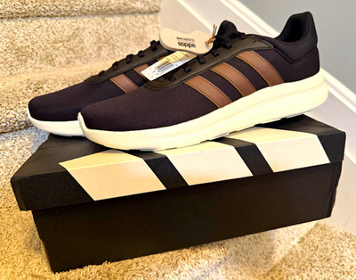 adidas Lite Racer 4.0 Men's Sneakers Black/Brown/White Lace-Up JR8547
