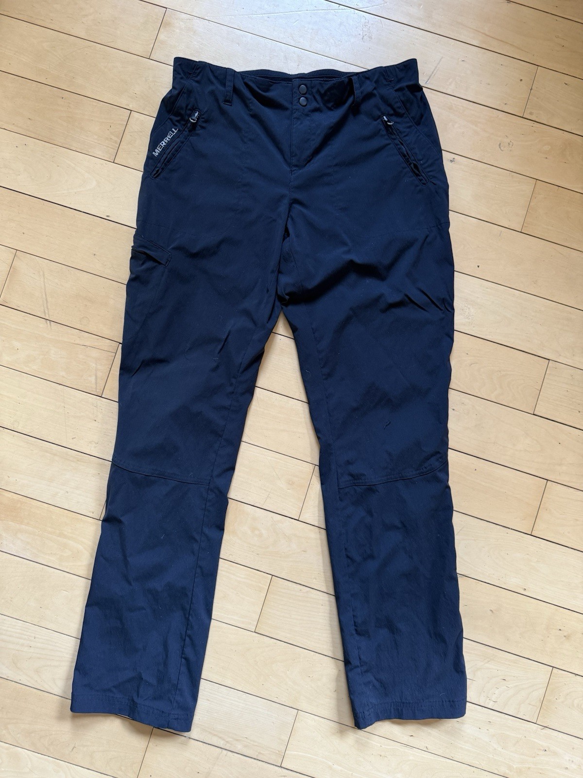 Merrell Pantalone Escursionismo Donna Tg 8 Nylon Spandex Nero Zip Tasche Passeggio ecc