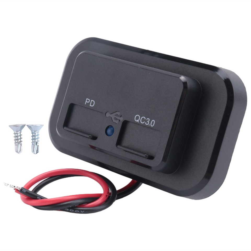 10X USB+PD Car Socket 12V/24V USB Charging Splitter Outlet -Adapter ...
