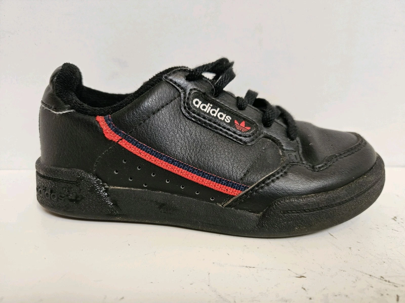 Adidas Continental 80 scarpe da ginnastica unisex bambino bambino pelle originali UK 10 EU28