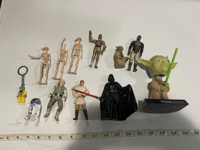 Vintage Star Wars Action Figure Lot Of 11 Figures - C3PO, R2-D2, Vader, Obi-Wan