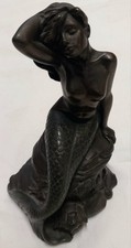 Bronze Effect Mermaid Figurine.  Used Condition.  Size S. See Photos.