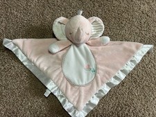 Douglas Baby Lovey Pink White Elephant Security Blanket Plush Toy