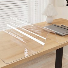 Transparent 16"x 38" Clear Plastic Office Desk Blotter Mat Table Protector Pad
