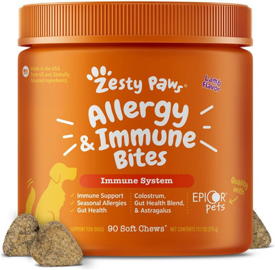 Allergy Immune Bites - Dog Allergy Chews, Dog Probiotics for Itchy Skin and Ears