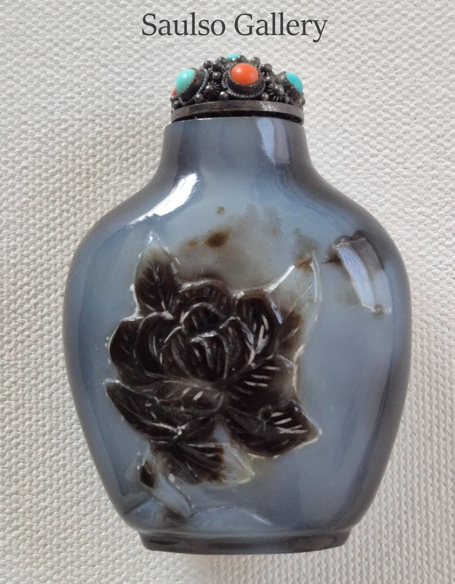 玛瑙主要古董原始1850-1899 年中国鼻烟壶| eBay
