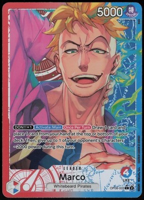 One Piece Two Legends Marco Alt Art OP08-002 NM english